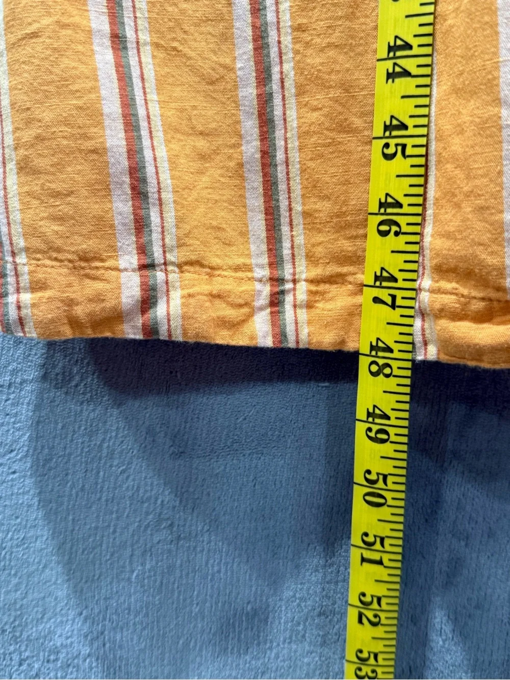 Pact Women's Canopy Linen Blend Button-Front Dress Size XL Orange Striped Boho